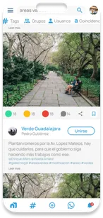 App de comunidad con mapa de rutas
